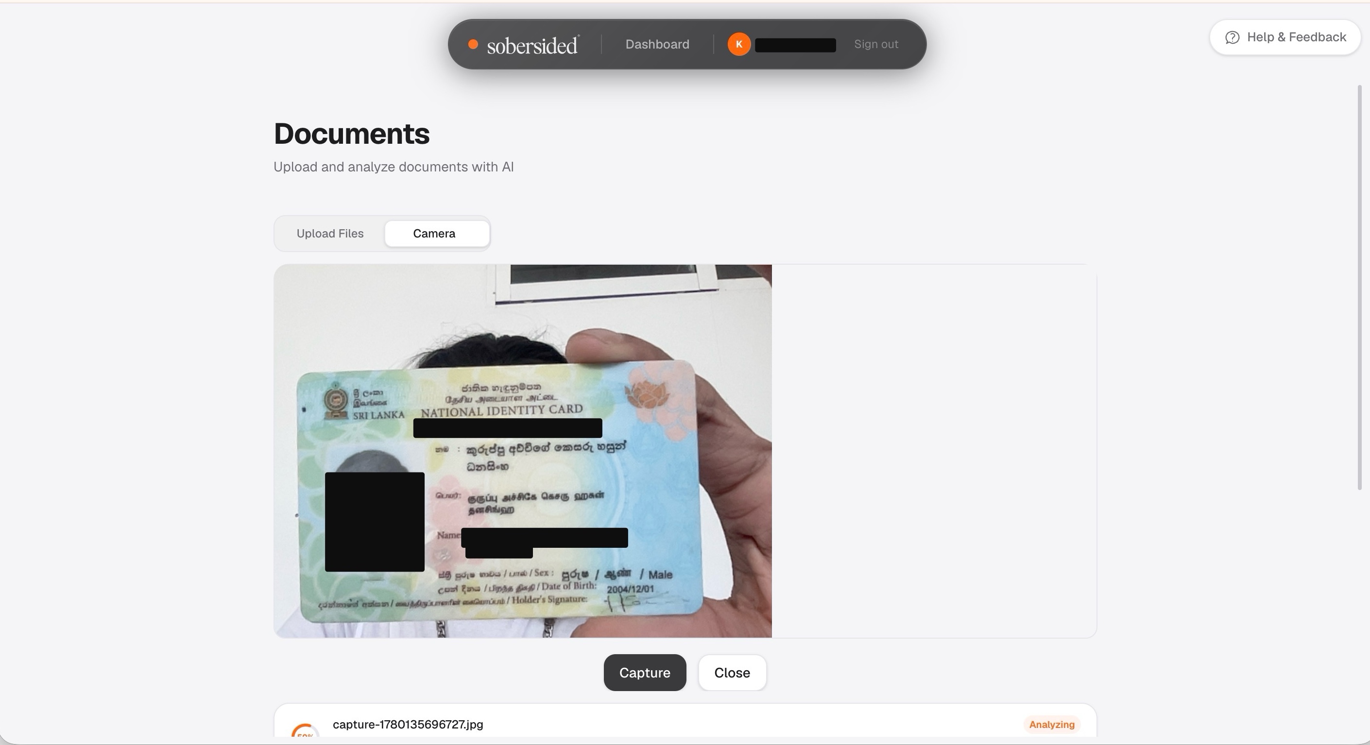 DocScan Real-time Document Capture and High-Skew correction view